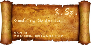 Kemény Szabella névjegykártya